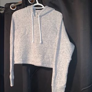 Cropped grey hoodie